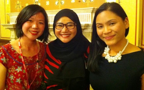 With Chevening Scholars Santi from Indonesia and Saovanee from Malaysia
