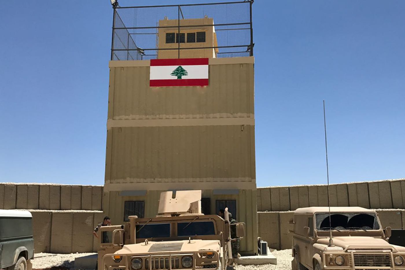 Lebanon guard towers on Syria border