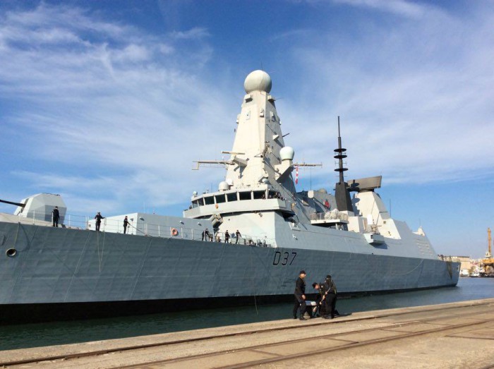 HMS Duncan arrived in Burgas on 12 November.