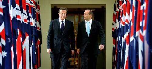 Prime Ministers David Cameron and Tony Abbott