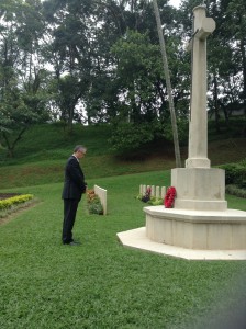 British High Commissioner H E John Rankin at the CWG in Kandy