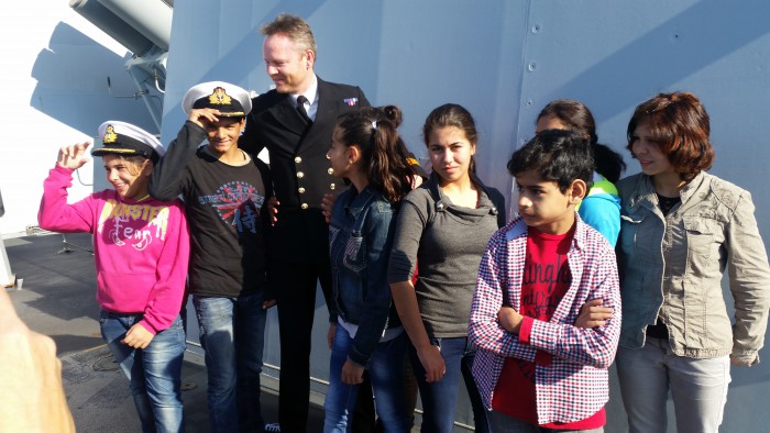Burgas children visit HMS Duncan on 13 November.