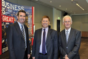The Hon. Peter Collier, WA Energy Minister, High Commissioner Paul Madden and Kevin Skipworth, WA Agent-General, London