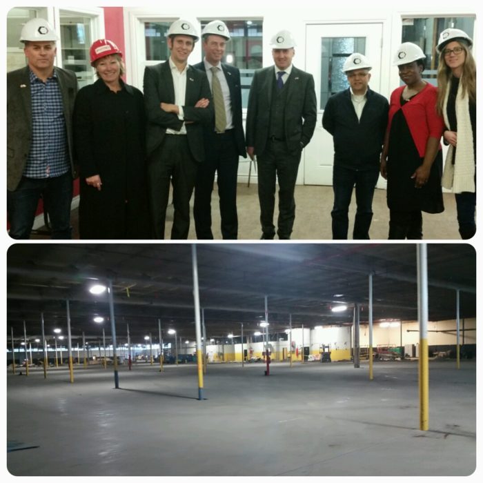 Getting a tour of Catalyst 137 in Kitchener, Ontario. Currently under construction, when complete this innovation hub is set to be the world’s largest IOT hub in the world.
