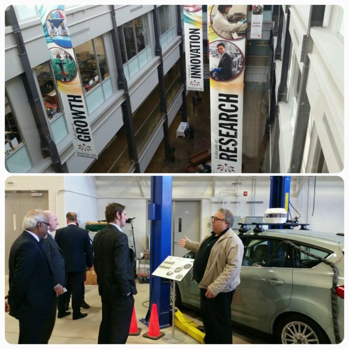 Touring McMaster University’s Innovation Park and Automotive Research Centres in Hamilton, Ontario.