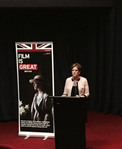 High Commissioner Menna Rawlings at the Canberra Suffragette screening.