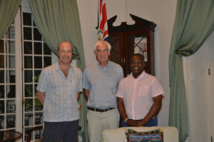 With HMA Havana, Tim Cole, and InterCaribbean's Lyndon Gardiner