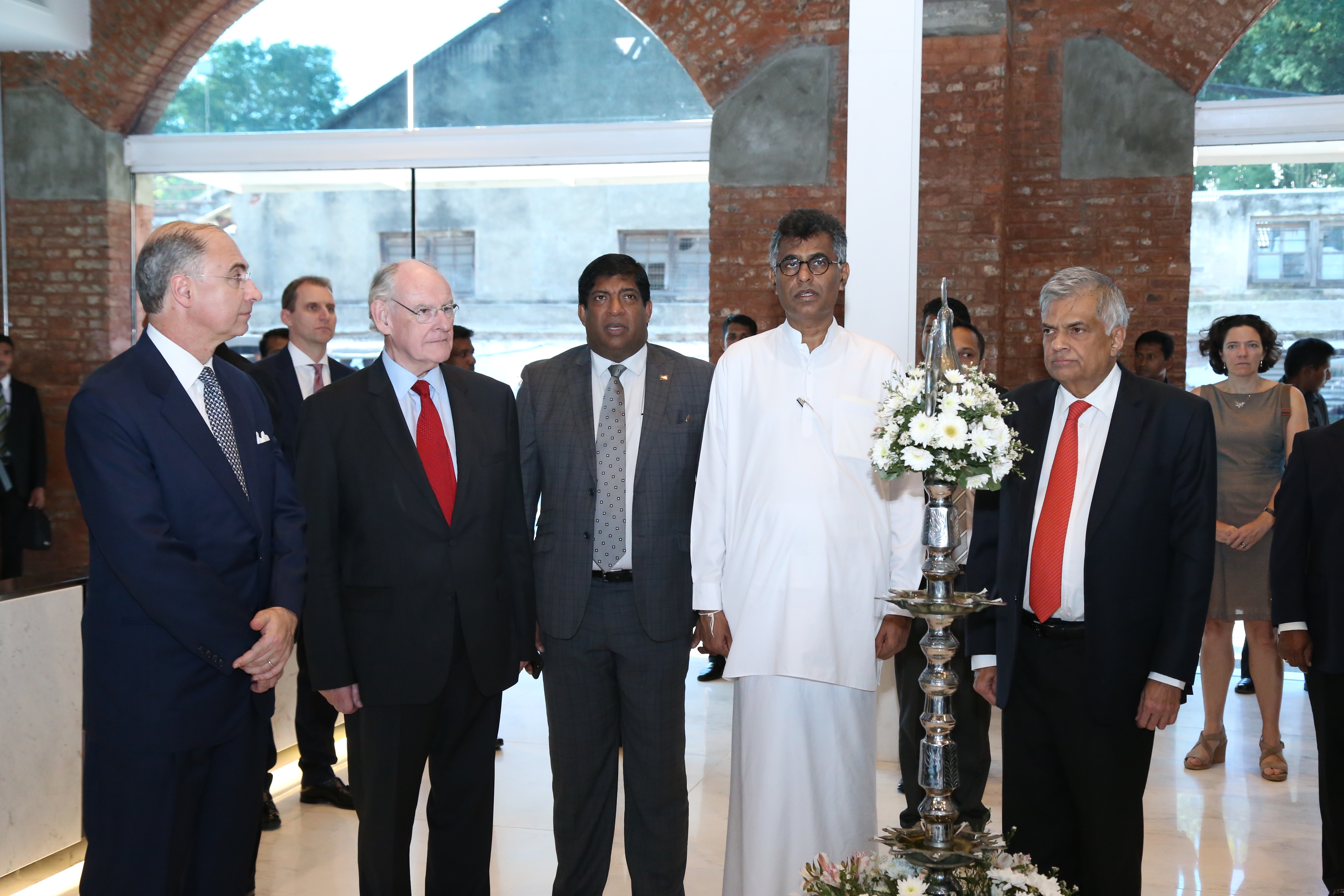 Opening of the London Stock Exchange Group’s new technology hub in Sri Lanka. Picture are Prime Minister Ranil Wickremasinghe and Chairman of the London Stock Exchange Group Donald Brydon. 