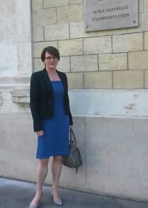 DHM Kara Owen in front of the ENA building, Paris