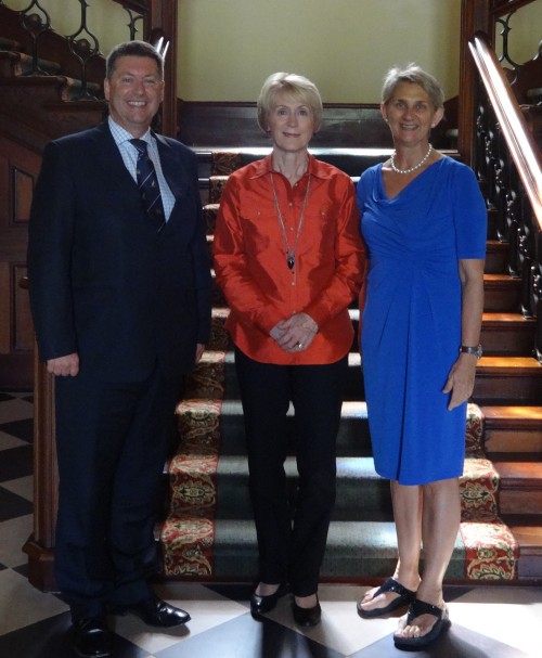 HE Paul Madden and Sarah Madden (right) with HE Kerry Sanderson, Governor WA