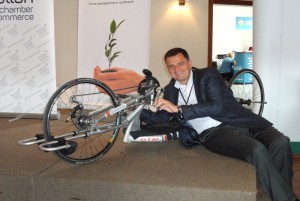 Martin Oxley with a handbike
