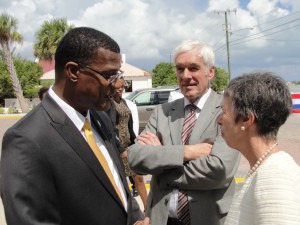 Premier of the TCI, Hon Dr Rufus Ewing with Governor Peter and Jill Beckingham.