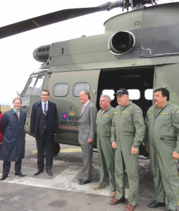 British Ambassador Martin Harris, Prime Minister Victor Ponta and Lord Davies at the event dedicated to Eurocopter Romania