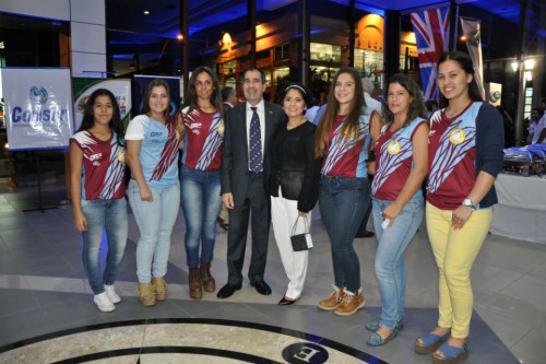 With the female team of San José Rugby Club