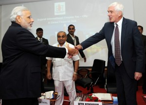 Peter Beckingham with Mr Narendra Modi