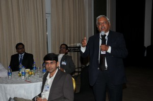 Dr Ravi Kumar speaks to the event