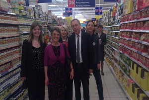 Susan Haird visiting one of the largest Tesco supermarkets in Poland