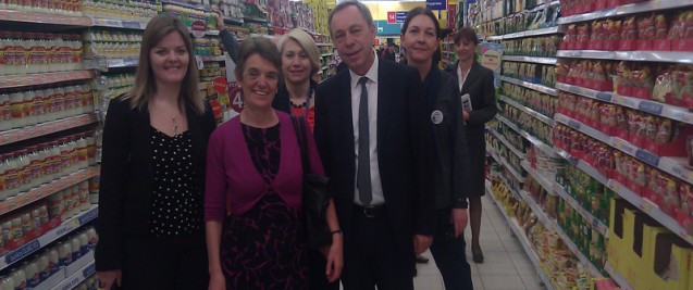 Susan Haird visiting one of the largest Tesco supermarkets in Poland