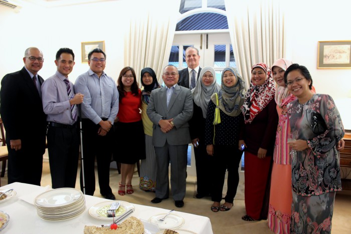 With Dinah and members of the Brunei Chevening Alumni