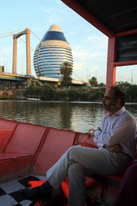 Ambassador on a river cruise on the Nile