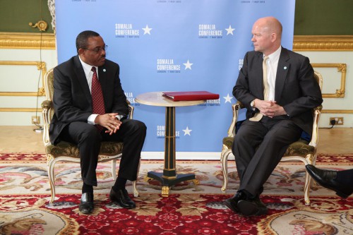 Foreign Secretary William Hague and Ethiopian Prime Minister Hailemariam