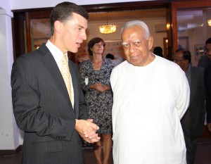 High Commissioner with the Opposition Leader Mr. R. Sampanthan. 