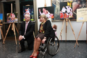 Ambassador Robin Barnett with Marta Makowska (bronze medallist in fencing, London 2012 Paralympic Games)