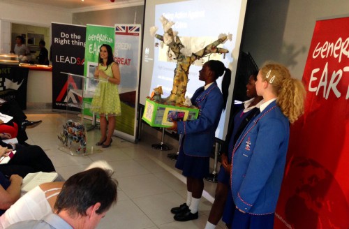 Students and civic leaders shared their passion for protecting South Africa's wildlife, particularly the iconic rhino. One rhino is poached every 10 hours. 