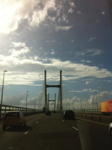 Heading home: Crossing the Severn Bridge towards Wales
