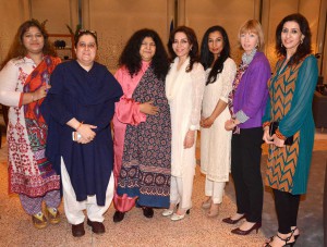 Maryam,Tosheeba Sarwar,Abida Parveen,Tehmina Durrani,Komal Chaudhary,Alison Blake and Sophia Mahmud