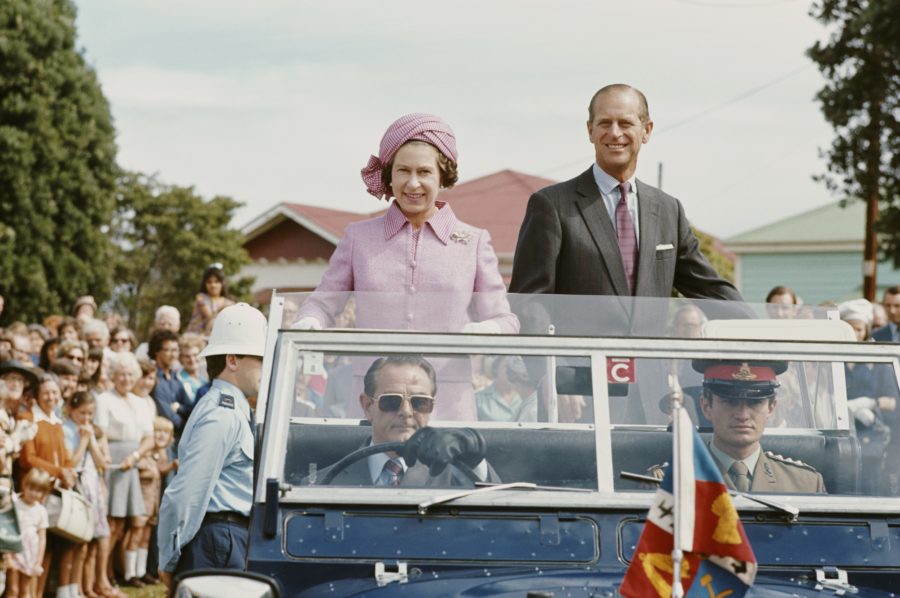 Photo of Her Majesty the Queen and HRH Prince Philip on her Silver Jubilee tour in New Zealand in 1977.