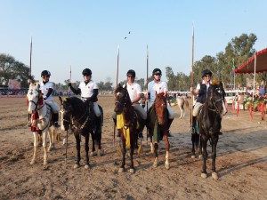 Tent Pegging players