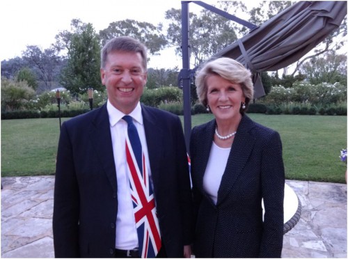 HE Paul Madden with the Foreign Minister Julie Bishop