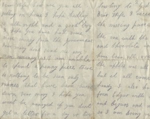 One of Harry's letters from the Western Front