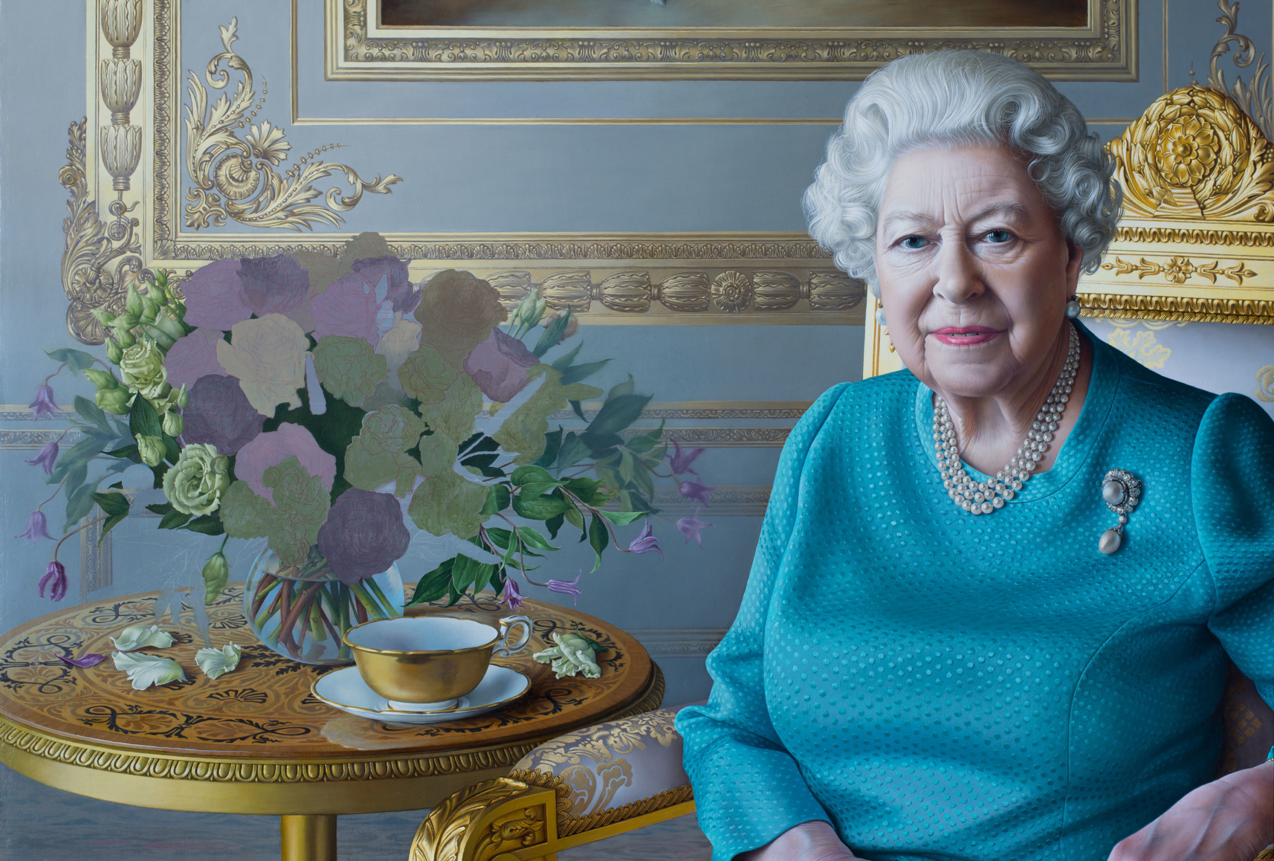 Долголетие королевы. Портрет Елизаветы 2. Королева Англии 2021.