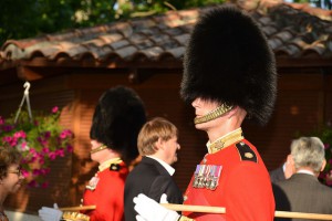 The Coldstream Guards welcome guests at the QBP