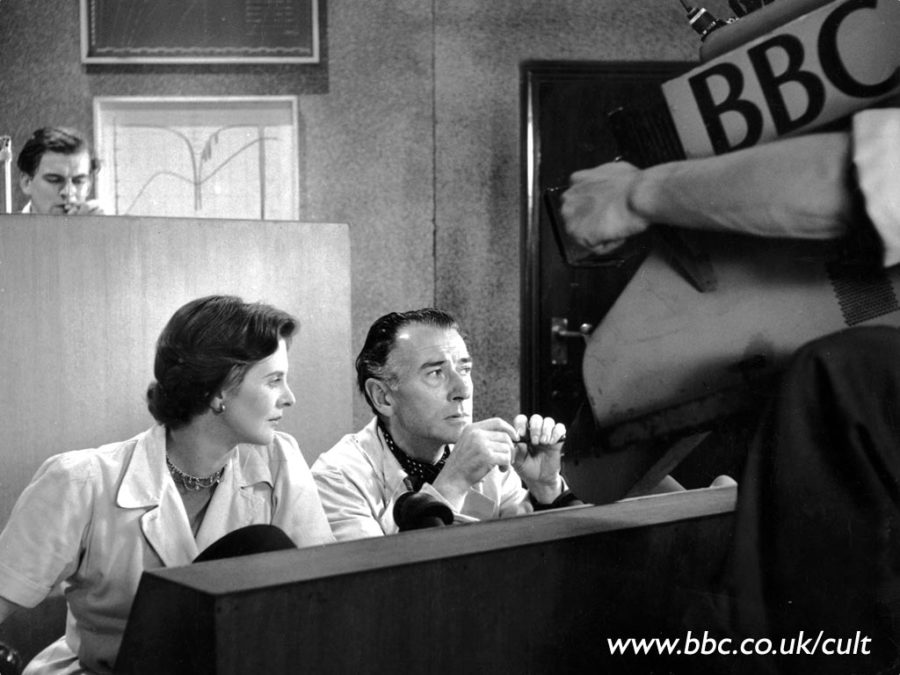 Professor Bernard Quatermass (Reginald Tate) and Judith Caroon (Isabel Dean) investigate strange goings on ©BBC