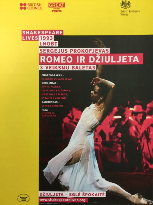 Shakespeare has influenced many art forms, including the ballet - this performance of Romeo and Juliet is from Vilnius in 1993
