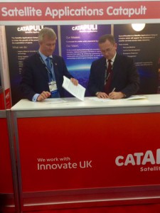 CEO of Satellite Applications Catapult and JAMSS America Inc. sign MoU to promote commercialisation of their respective satellite technologies.