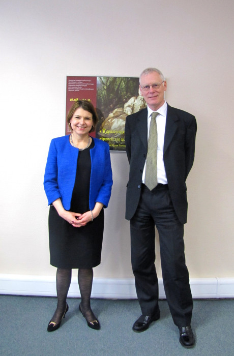 Fionna Gibb and FCO’s Director General (Policy) Simon Gass