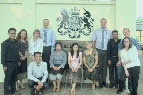 The Embassy staff in Vientiane