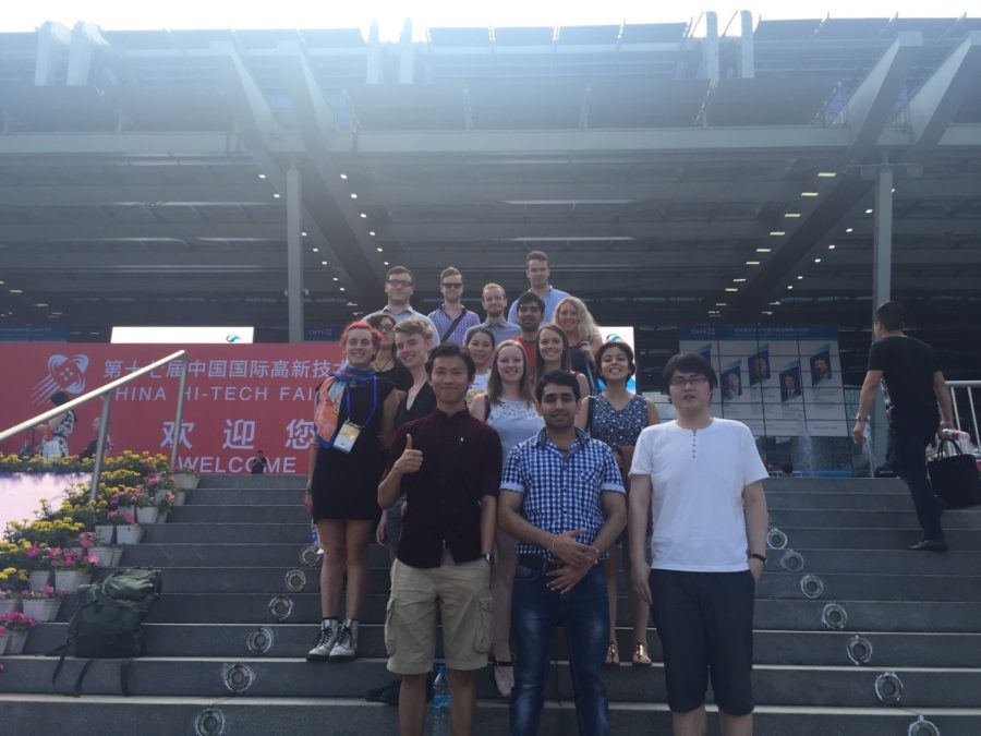Students visiting the Hi-Tech Fair in Shenzhen