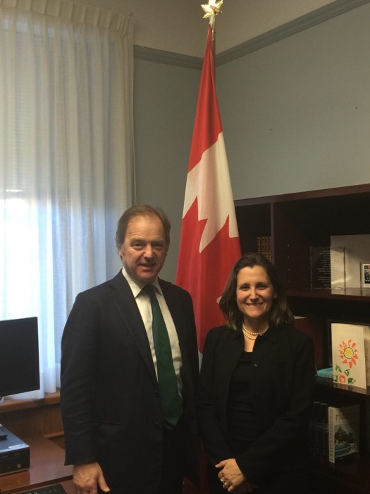 With Chrystia Freeland - Minister of International Trade