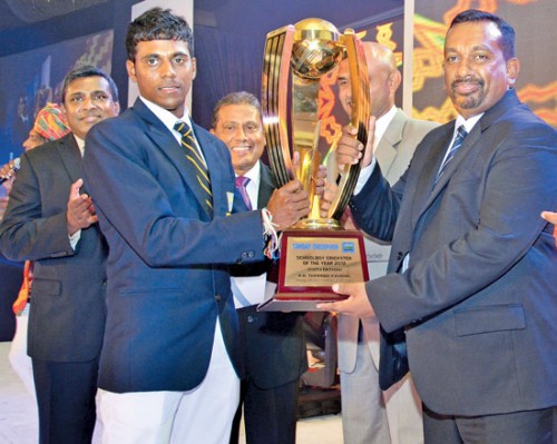 Tharindu Kaushal wins Outstation Schoolboy Cricketer of the Year 2012 outstation
