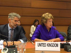 Baroness Anelay, FCO Minister for the Commonwealth and Prime Minister’s Special Representative on Preventing Sexual Violence in Conflict, speaking at the Human Rights Council, last week. 