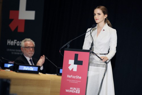 Un Goodwill Ambassador Emma Watson at UNGA. 