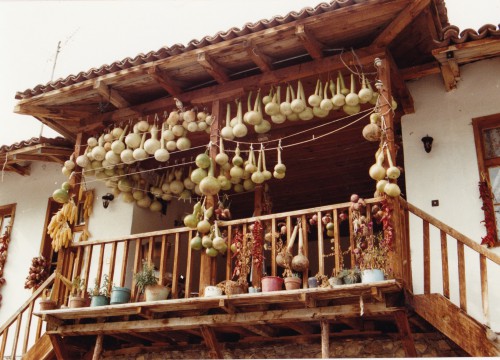Village house with gourds and peppers (Melnik)