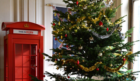 Christmas tree at the Chancery, British Embassy Paris