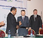 Signing ceremony between British Company Cambridge Industries and the Ethiopian Electric Cooperation 
