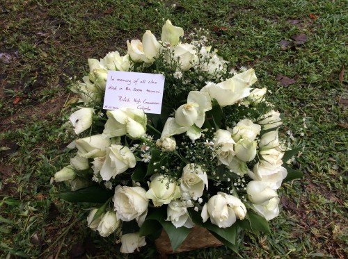 British High Commission flowers at the Jawatte cemetery in Colombo